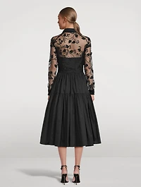 Cotton Tiered Midi Dress