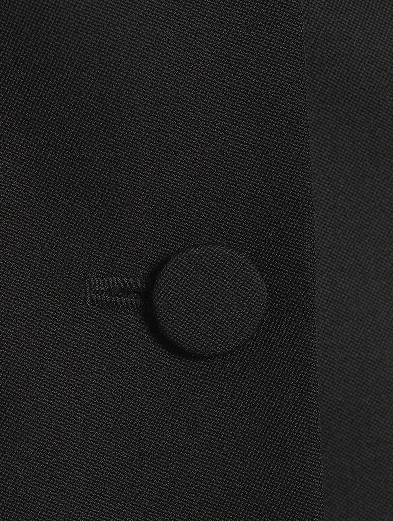 Guipure Lace-Trimmed Wool Jacket