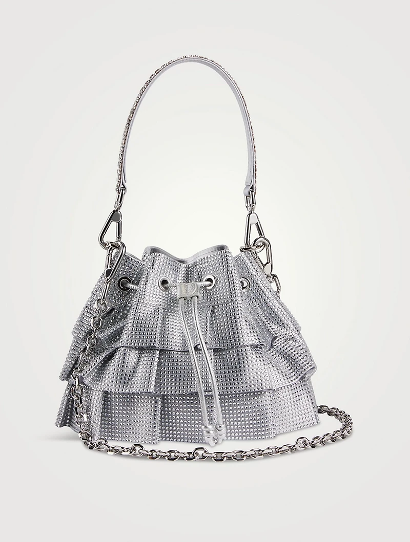 Fullbead Ruffled Pouch Bag