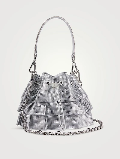 Fullbead Ruffled Pouch Bag