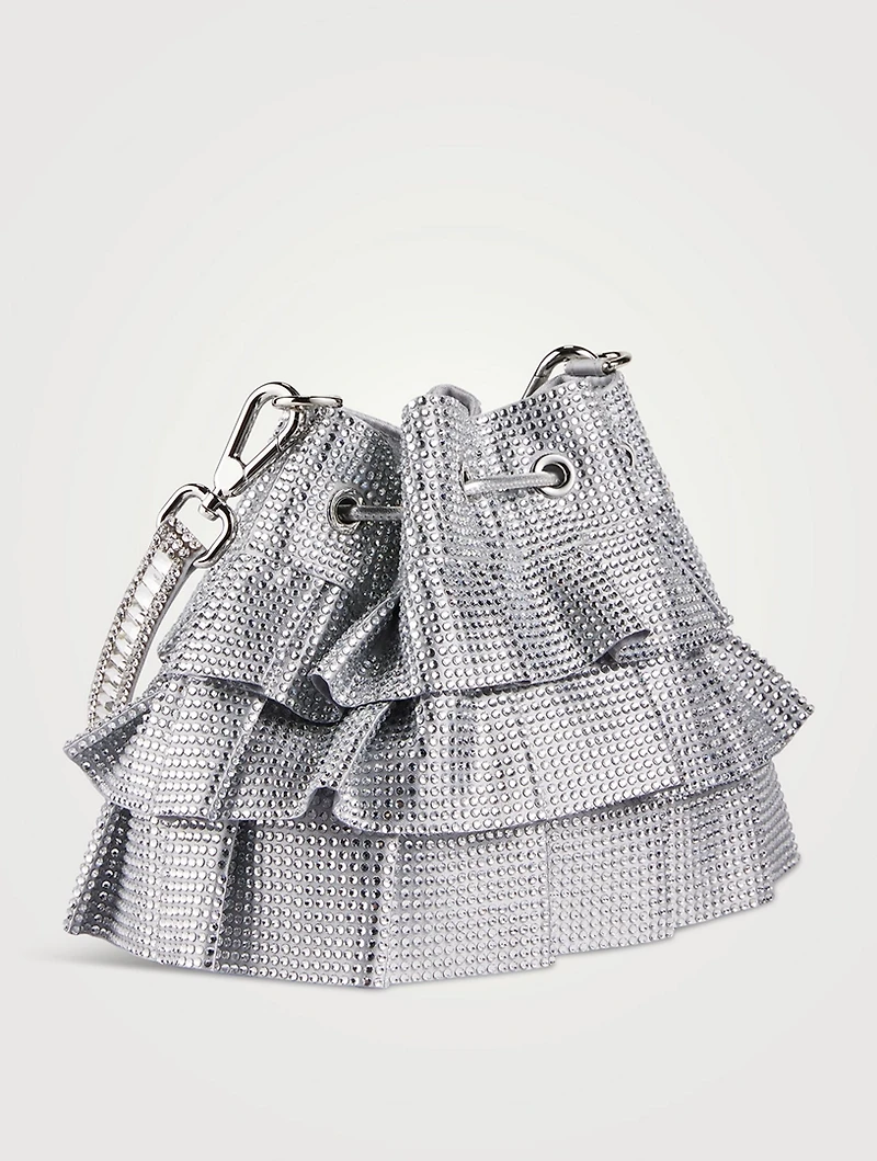 Fullbead Ruffled Pouch Bag