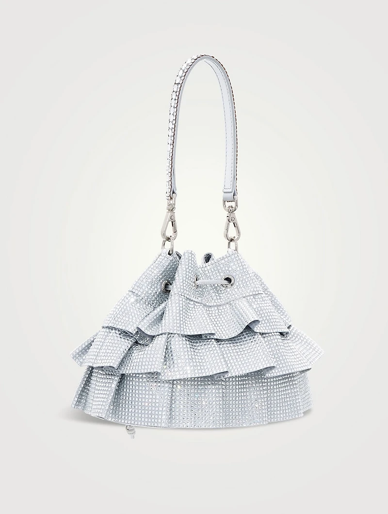 Fullbead Ruffled Pouch Bag