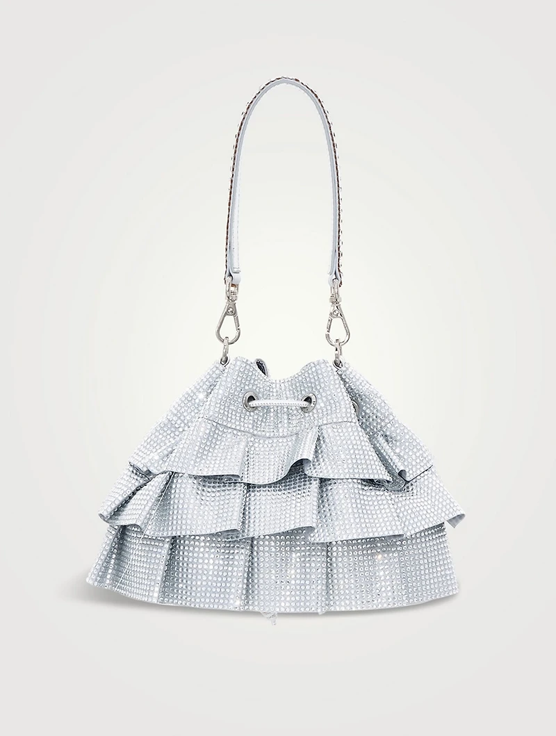 Fullbead Ruffled Pouch Bag