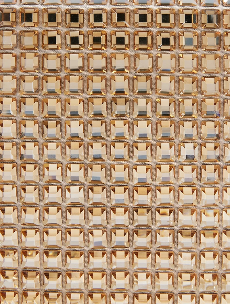 Cricket Squares Hematite Clutch