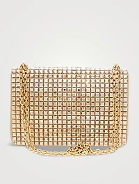 Cricket Squares Hematite Clutch
