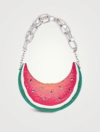 Watermelon Crescent Evening Bag