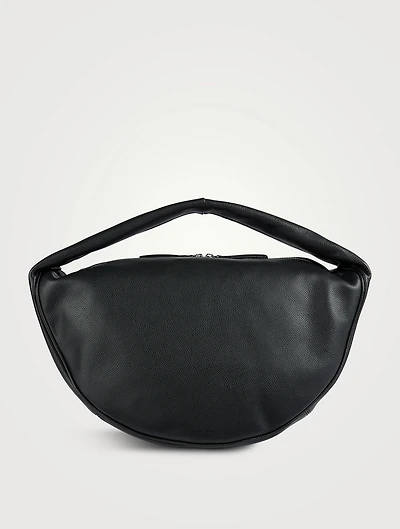Maxi Cush Small Grain Leather Shoulder Bag