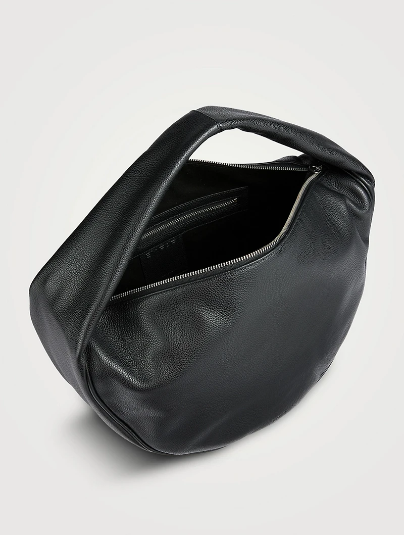 Maxi Cush Small Grain Leather Shoulder Bag