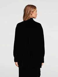 Oversized Velvet Shirt