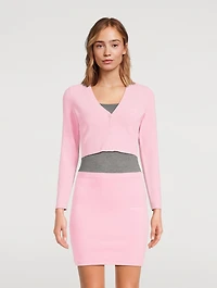 Cropped V-Neck Cardigan