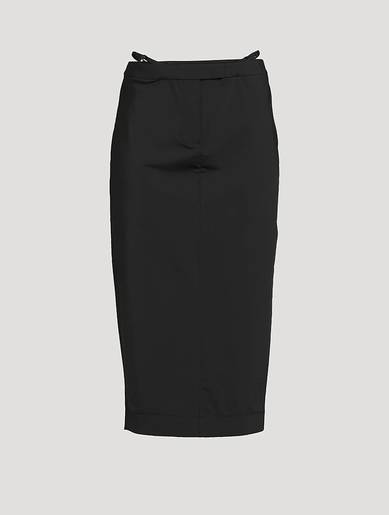 Pencil Skirt With Lingerie Straps