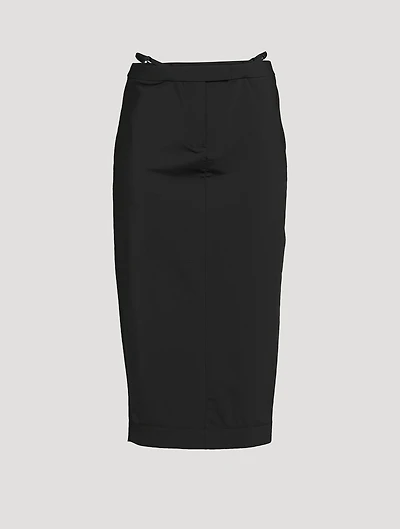 Pencil Skirt With Lingerie Straps