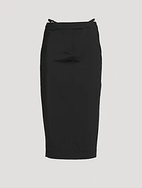 Pencil Skirt With Lingerie Straps