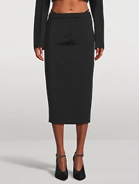 Pencil Skirt With Lingerie Straps