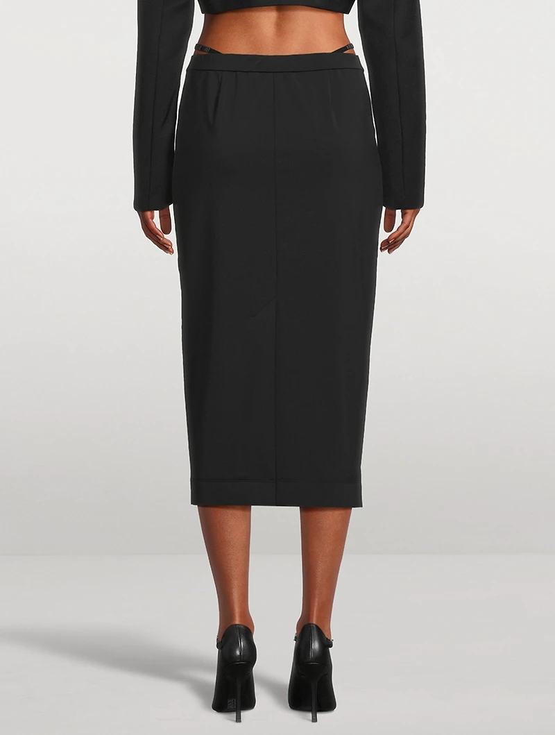 Pencil Skirt With Lingerie Straps