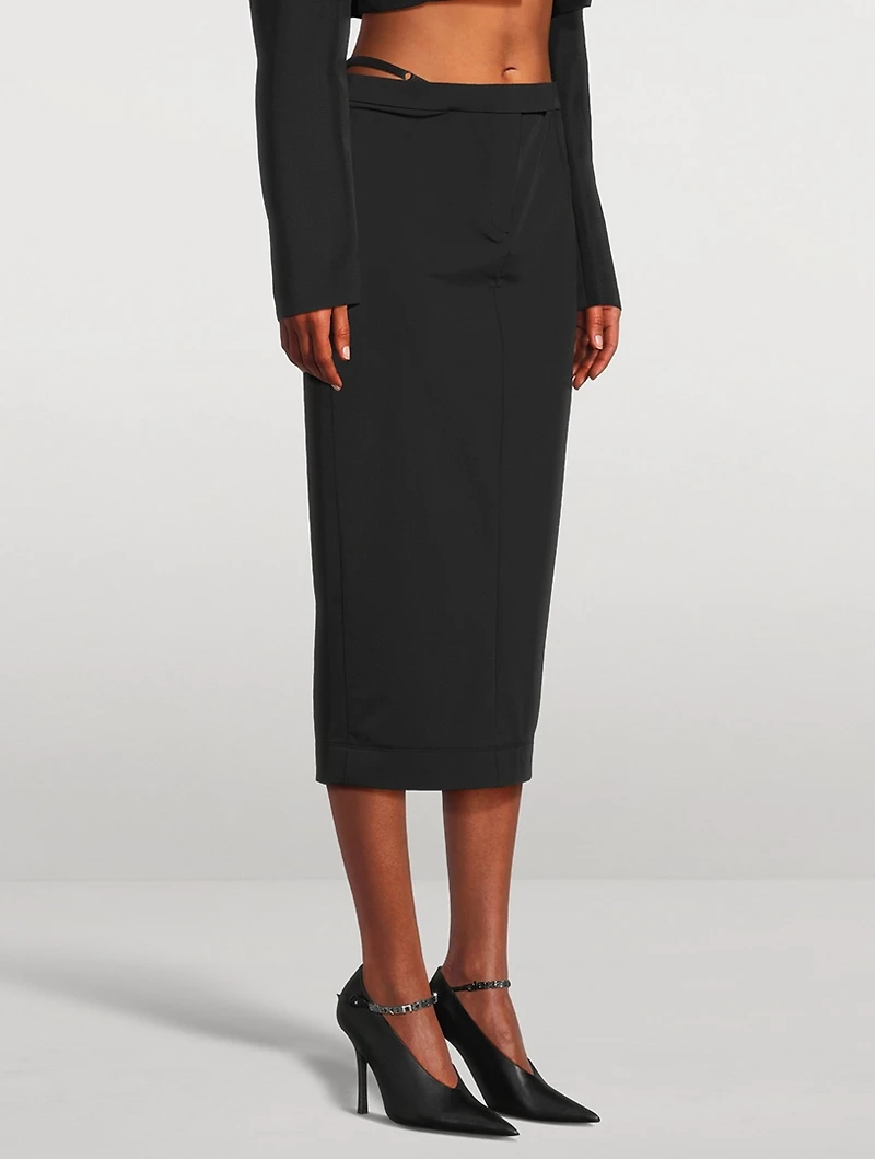 Pencil Skirt With Lingerie Straps