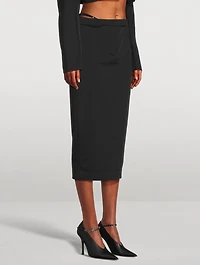Pencil Skirt With Lingerie Straps