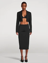 Pencil Skirt With Lingerie Straps
