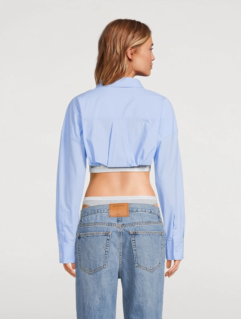 Poplin Bolero Layered Crop Top