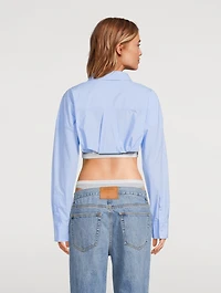 Poplin Bolero Layered Crop Top