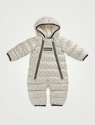 Baby Bambi Monogram Down Snowsuit