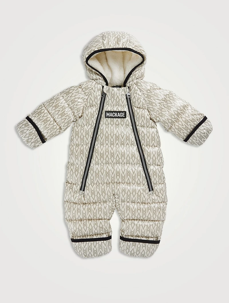 Baby Bambi Monogram Down Snowsuit