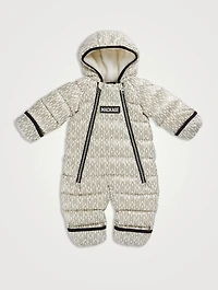 Baby Bambi Monogram Down Snowsuit