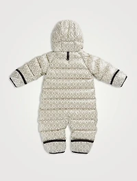 Baby Bambi Monogram Down Snowsuit