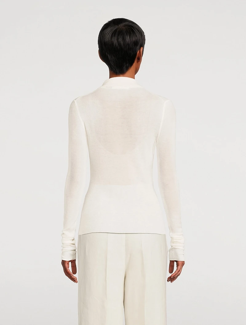 Wool Jersey Cardigan