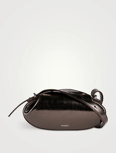 Dinner Roll Metallic Leather Baguette