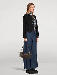 Fortune Cookie Metallic Leather Shoulder Bag