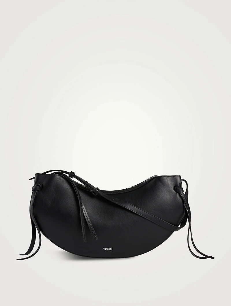 Large Fortune Cookie Leather Shoulder Bag