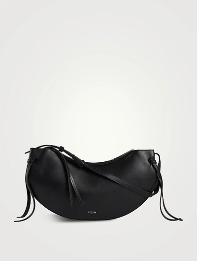 Large Fortune Cookie Leather Shoulder Bag