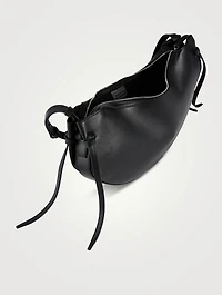 Large Fortune Cookie Leather Shoulder Bag