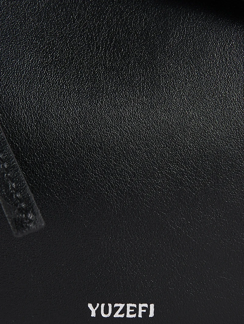 Large Fortune Cookie Leather Shoulder Bag