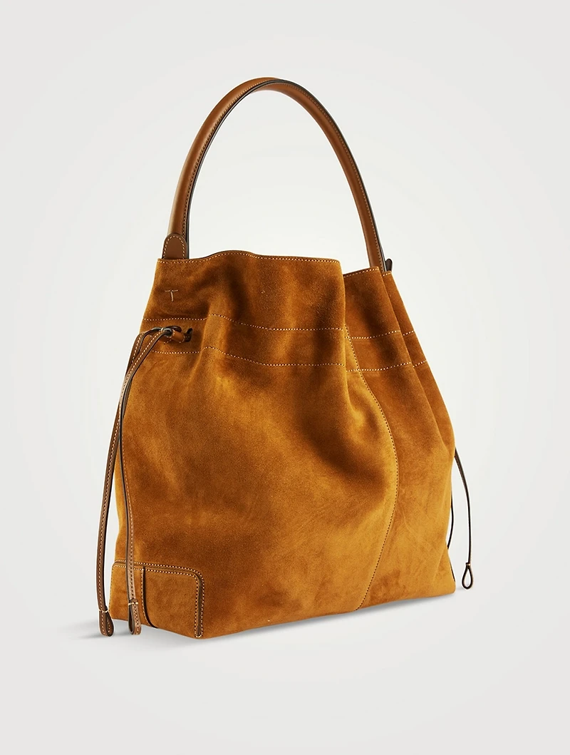Medium Di Suede Bucket Bag