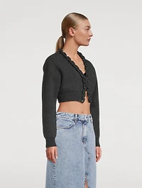 Bike Chain Detail Cropped Cardigan