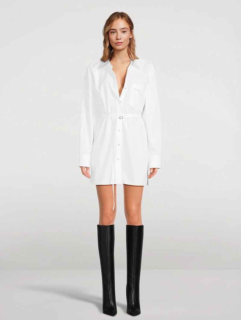 Tie-Waist Shirt Dress