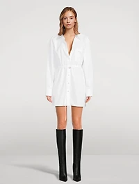 Tie-Waist Shirt Dress