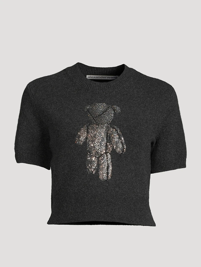 Crystal Beiress Cropped Sweater