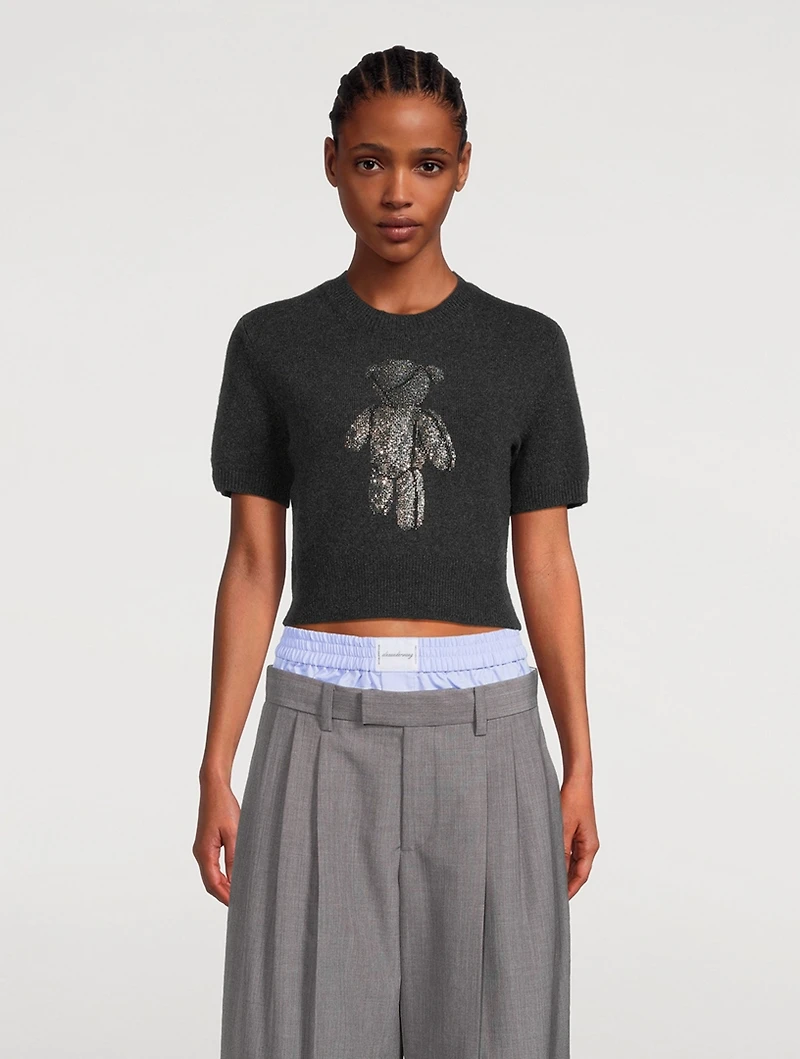 Crystal Beiress Cropped Sweater