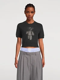 Crystal Beiress Cropped Sweater