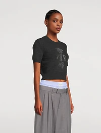 Crystal Beiress Cropped Sweater