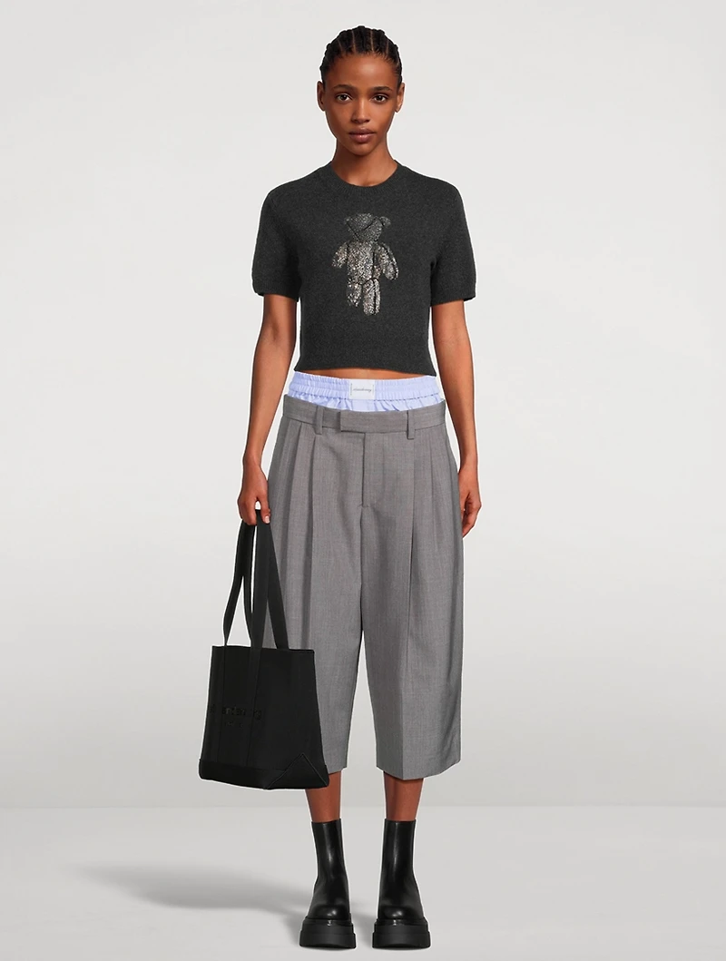 Crystal Beiress Cropped Sweater