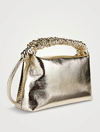 Mini Drawstring Metallic Leather Shoulder Bag