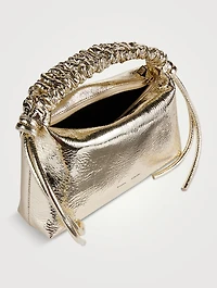 Mini Drawstring Metallic Leather Shoulder Bag