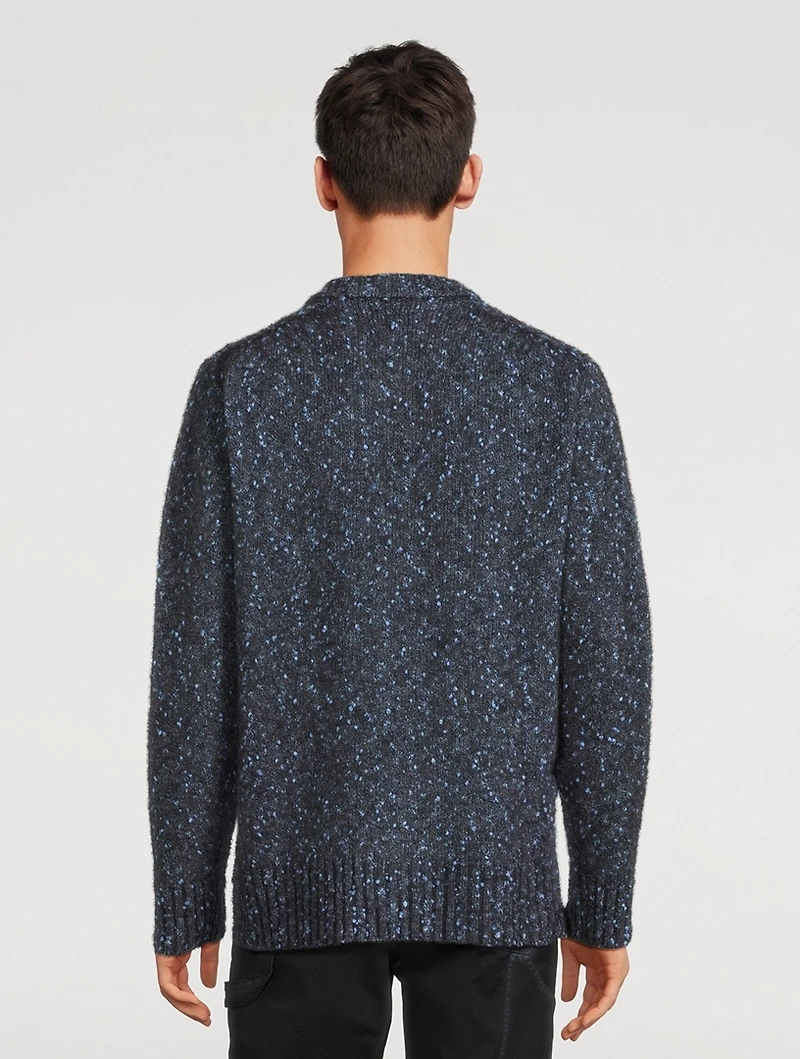 Rasmus Relaxed tweed V-Neck Sweater
