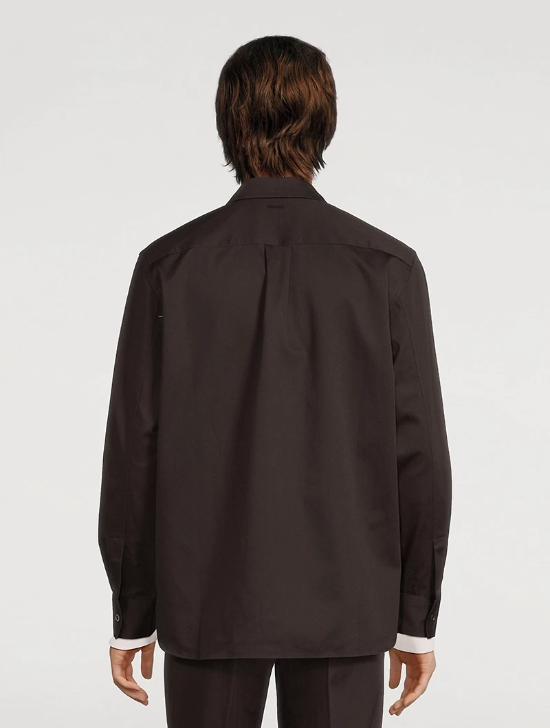 Ulrik Gabardine Zipped Overshirt