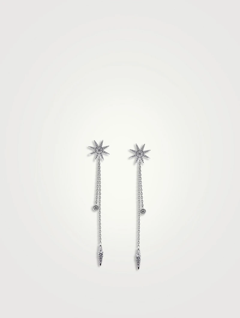 Nova Starburst Chain Drop Earrings