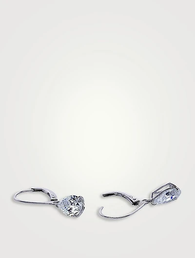 Blythe 9K White Gold Pear Drop Earrings